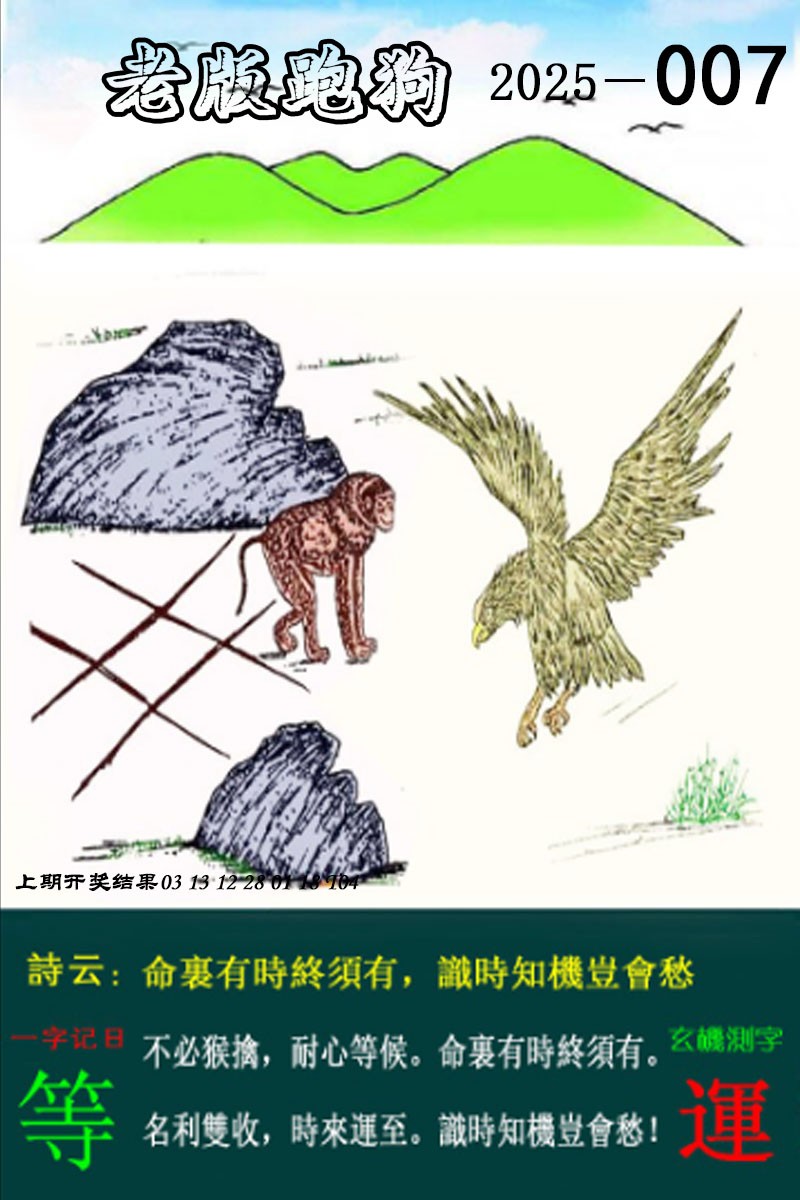 2025007期老版跑狗图