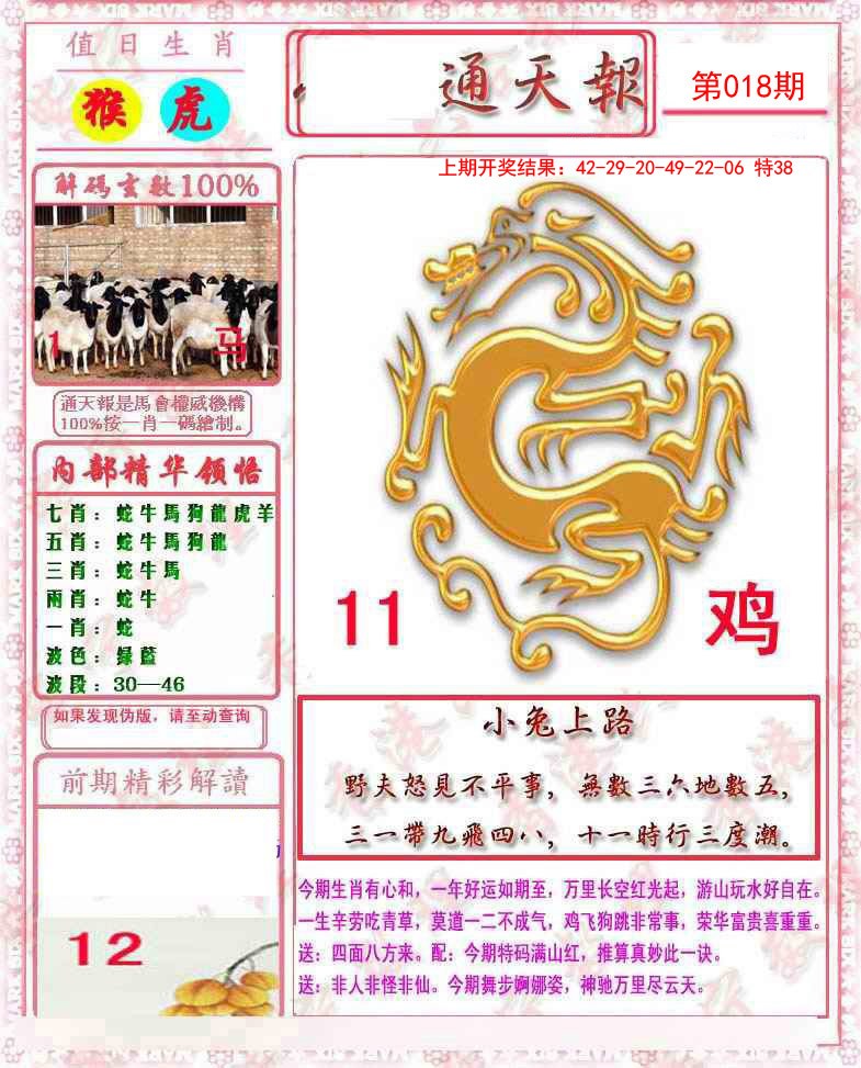 2025018期马经通天报