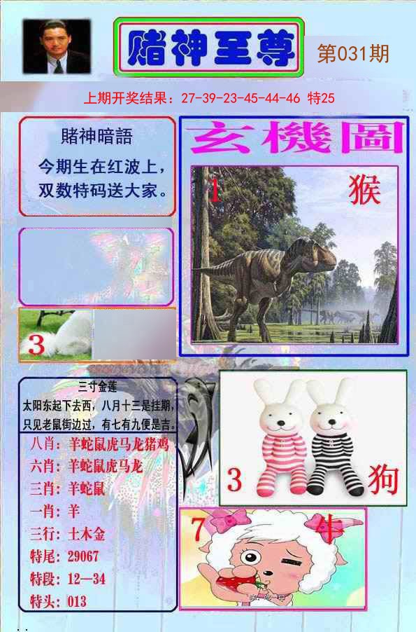 2025031期赌神至尊