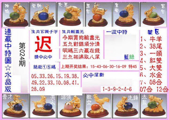 2025024期连赢中特图（水晶版）