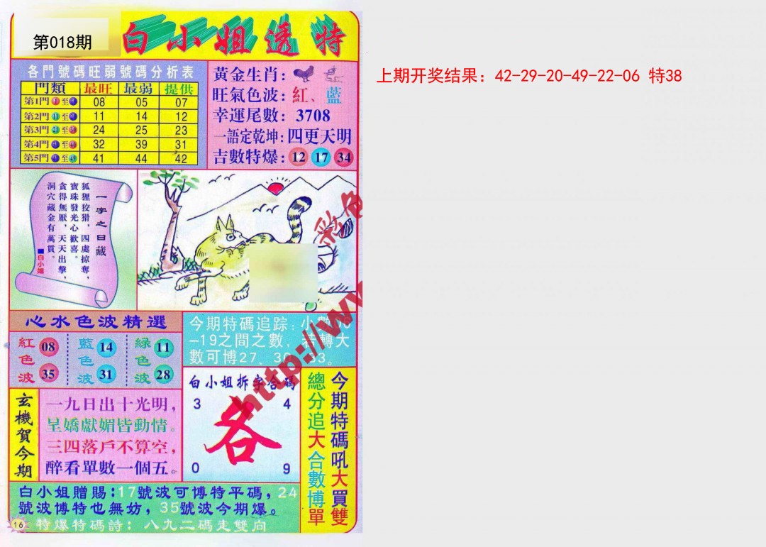 2025018期白小姐透特
