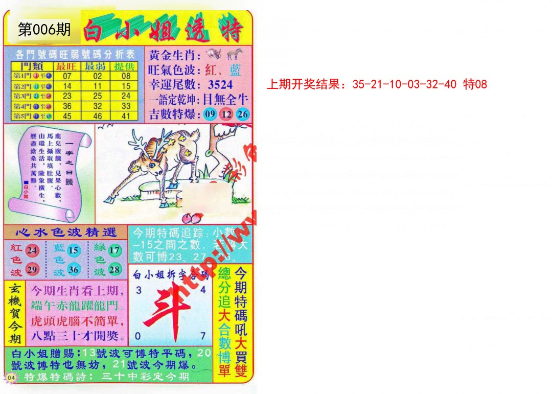 2025006期白小姐透特