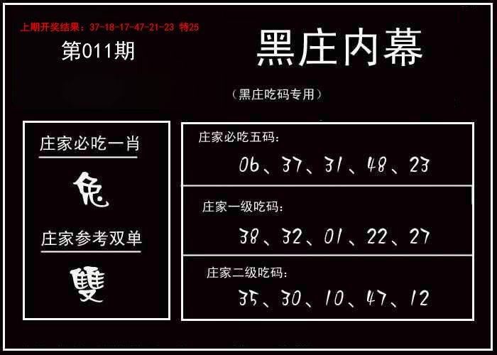 2025011期黑庄内幕