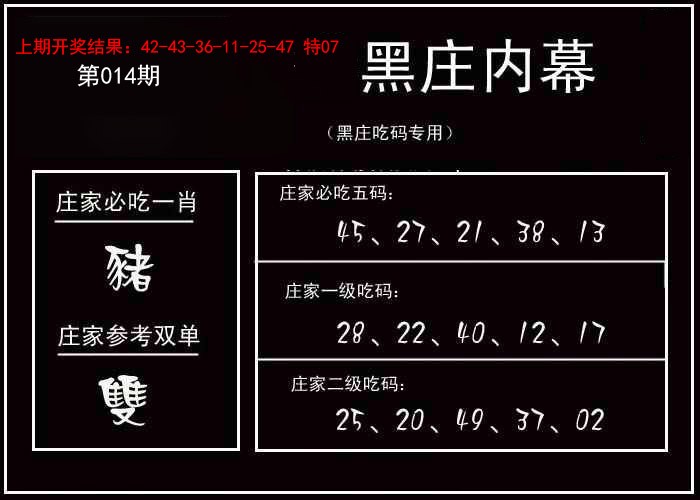 2025014期黑庄内幕