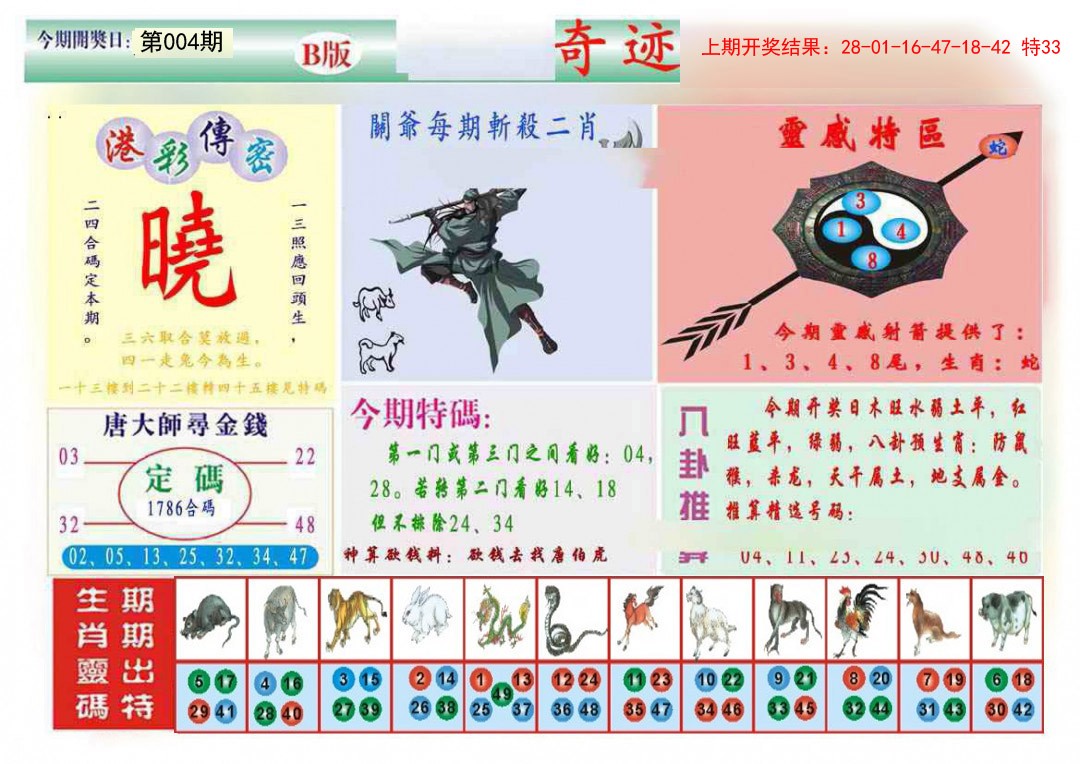 2025004期九龍奇迹B(推荐)