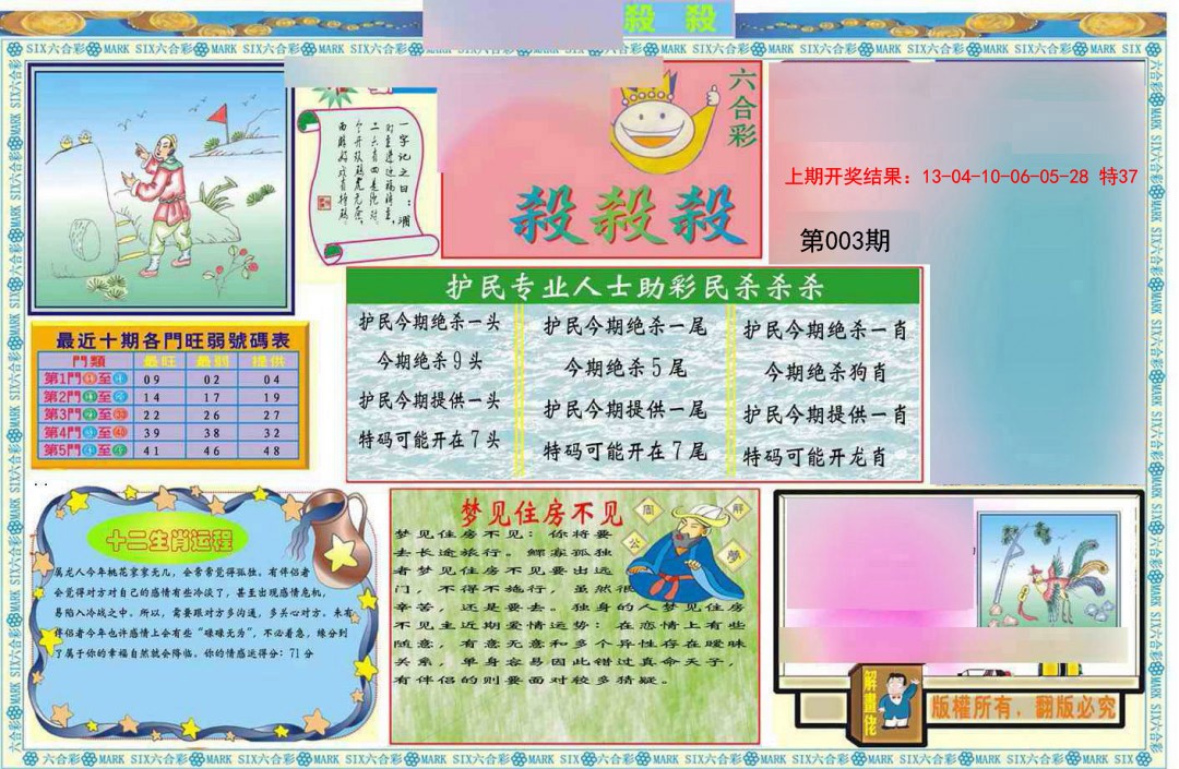 2025003期九龍杀杀杀A(推荐)