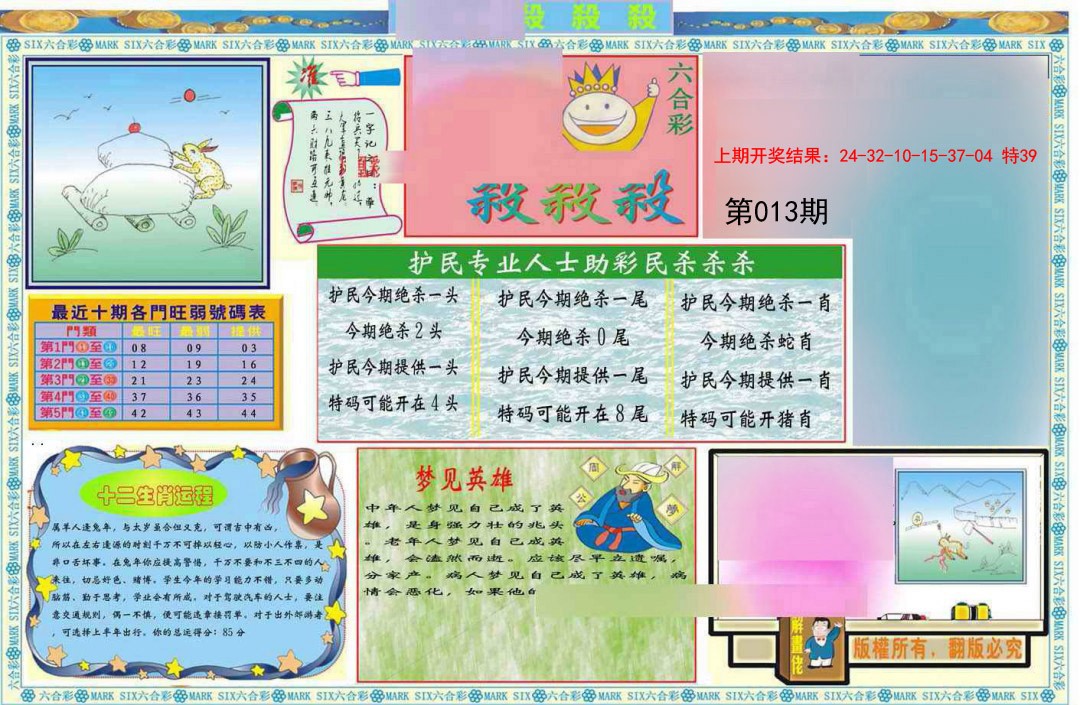 2025013期九龍杀杀杀A(推荐)
