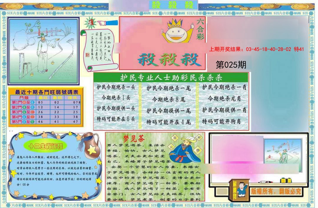 2025025期九龍杀杀杀A(推荐)