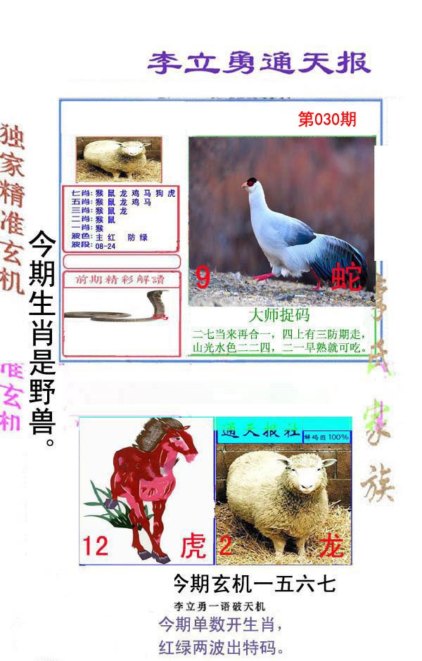 2025030期李立勇通天报