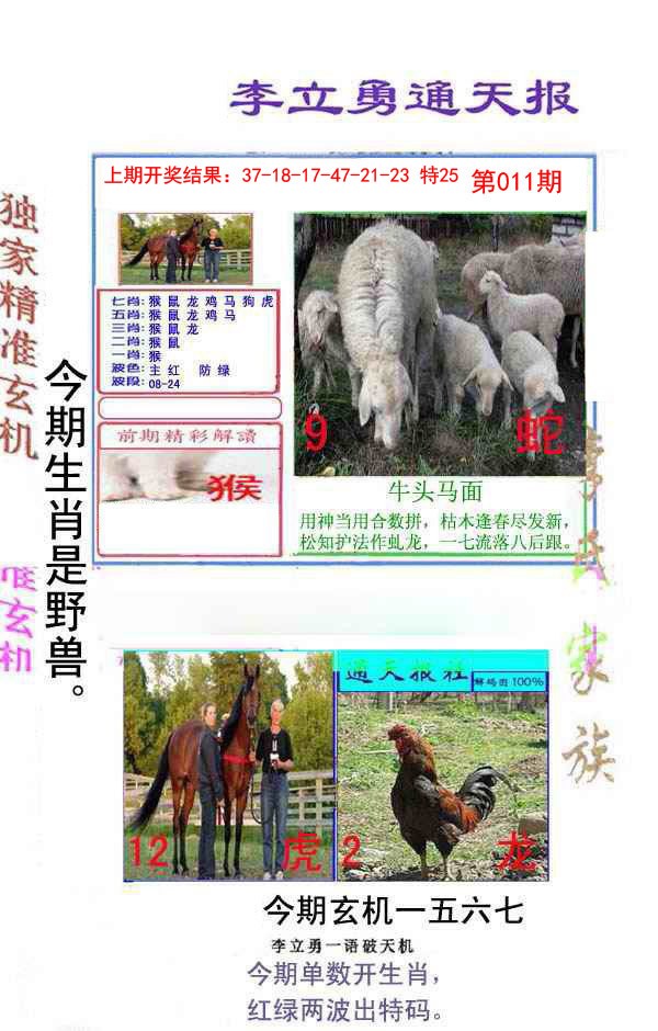 2025011期李立勇通天报