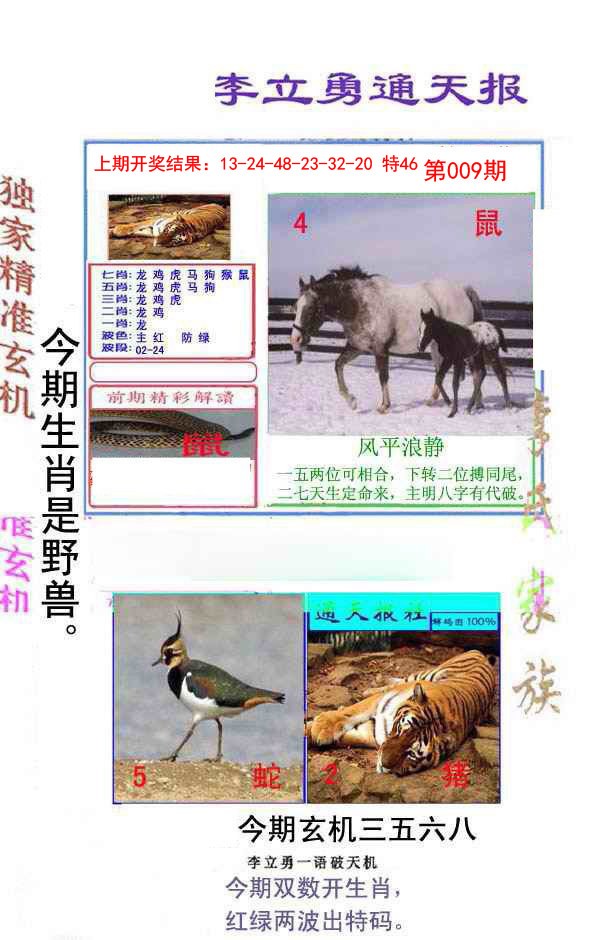 2025009期李立勇通天报