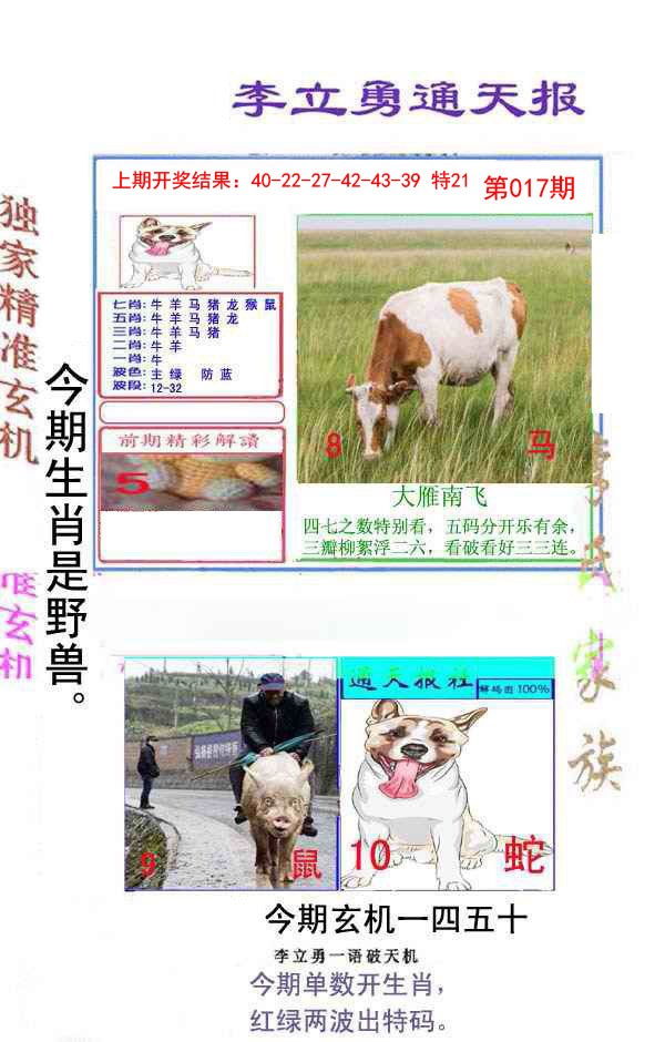 2025017期李立勇通天报