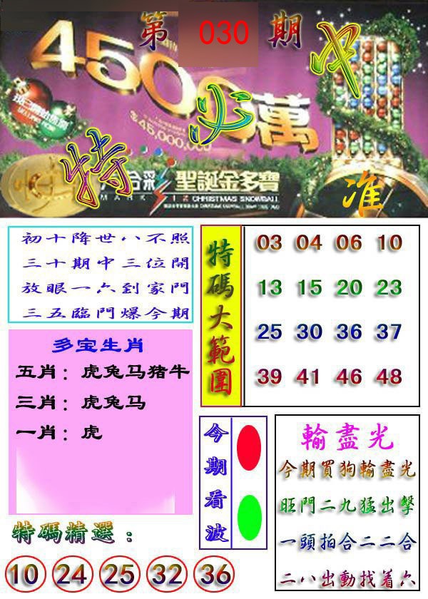 2025030期特必中