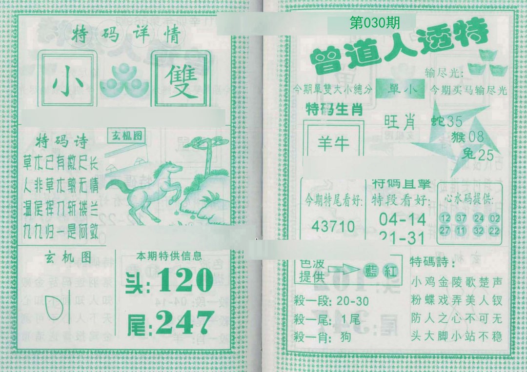2025030期曾道人透特