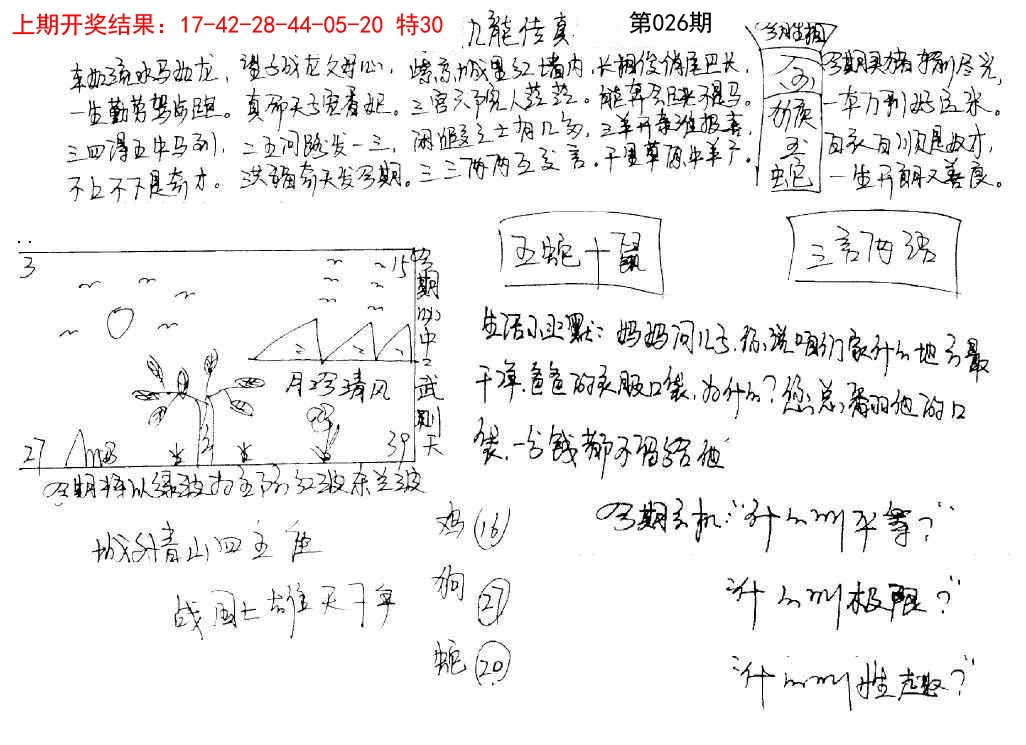 2025026期手写九龙内幕