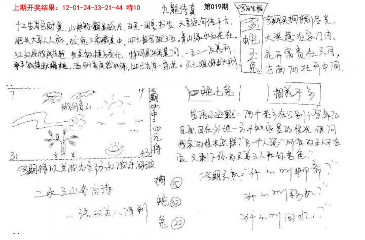 2025019期手写九龙内幕