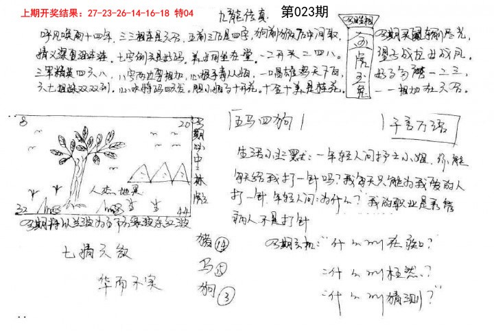 2025023期手写九龙内幕