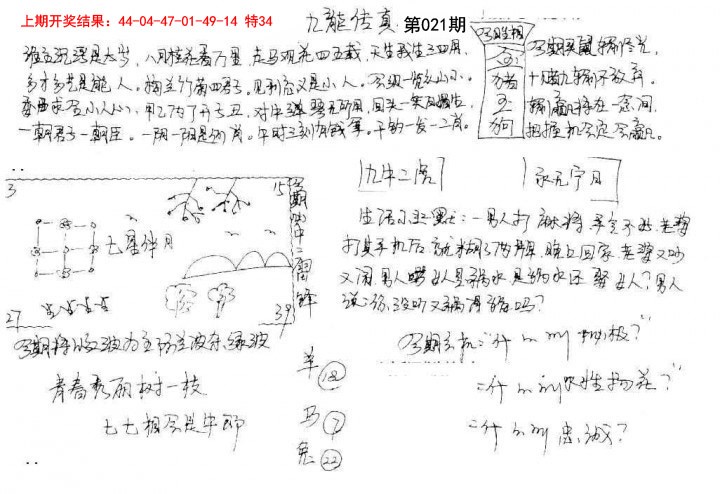 2025021期手写九龙内幕