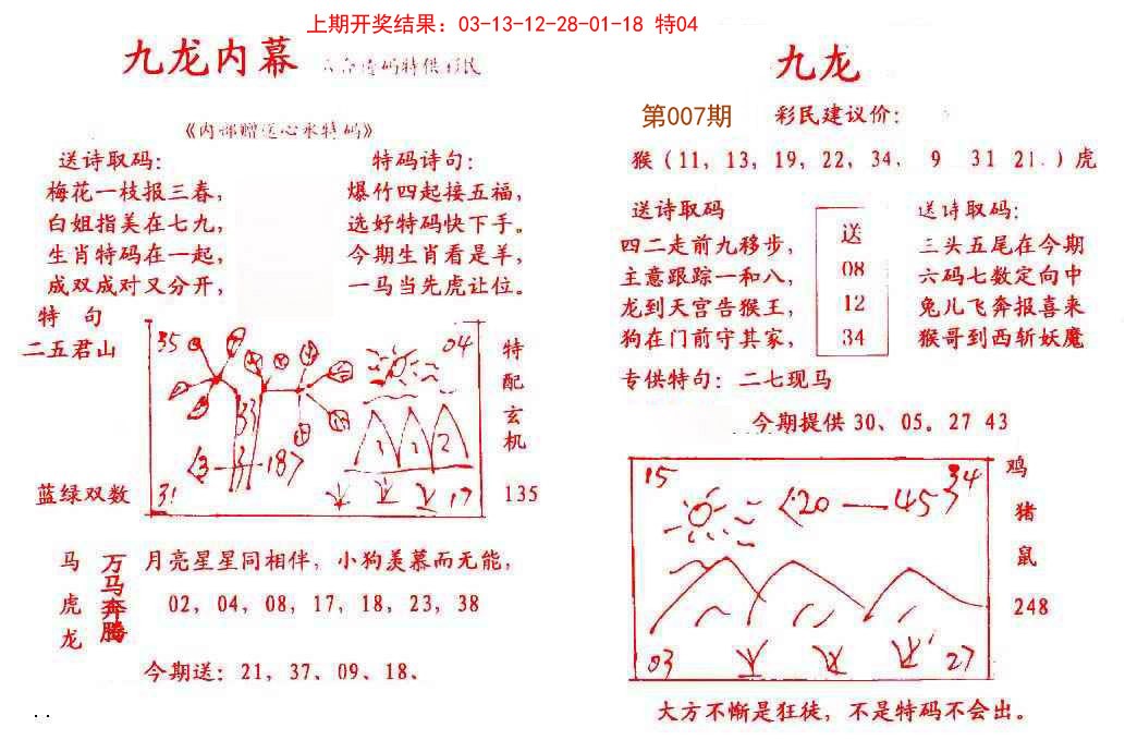 2025007期九龙内幕