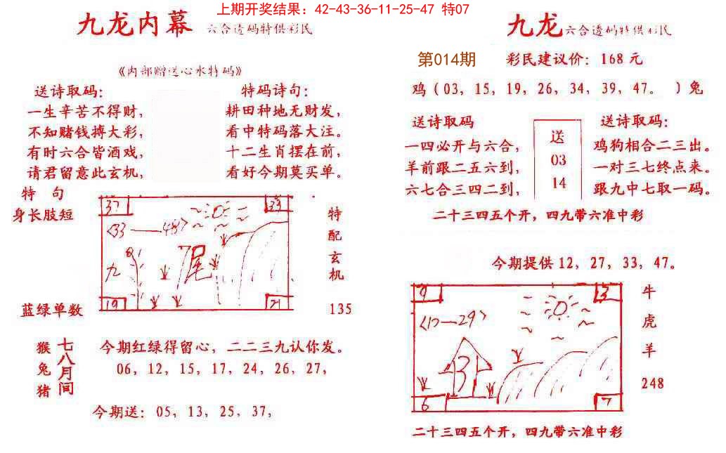 2025014期九龙内幕