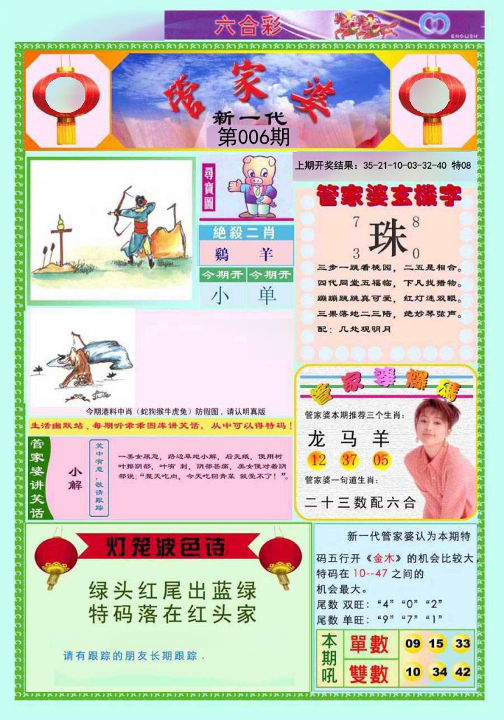 2025006期新一代管家婆