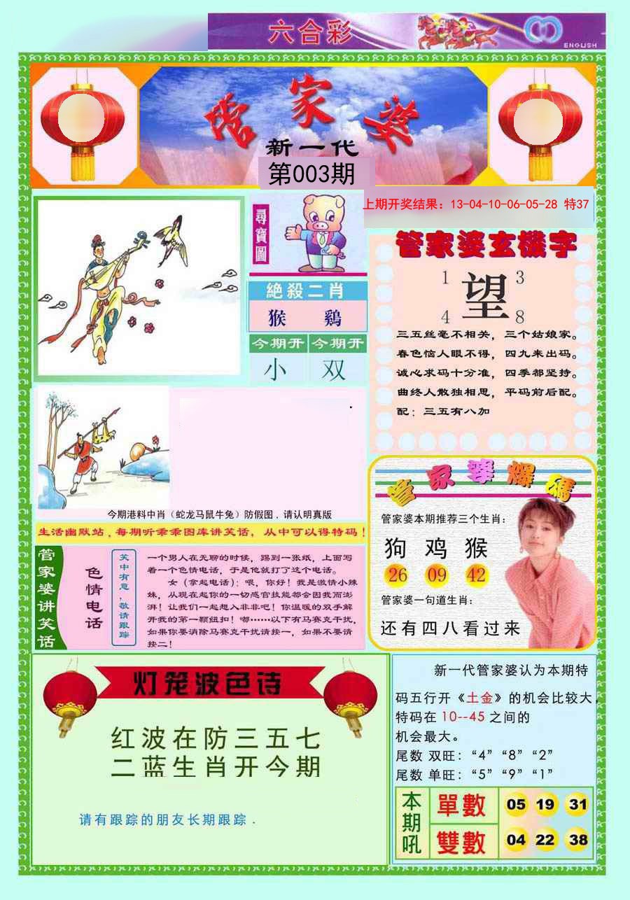 2025003期新一代管家婆