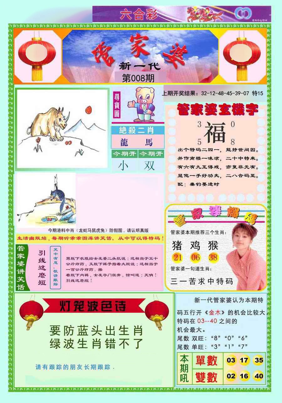 2025008期新一代管家婆