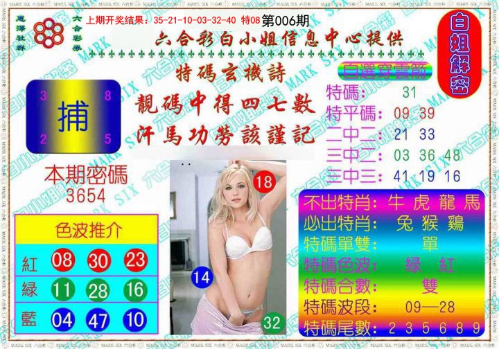 2025006期白姐解密