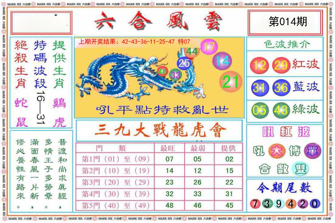 2025014期六合风云