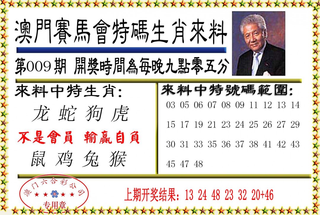 2025009期特码生肖来料