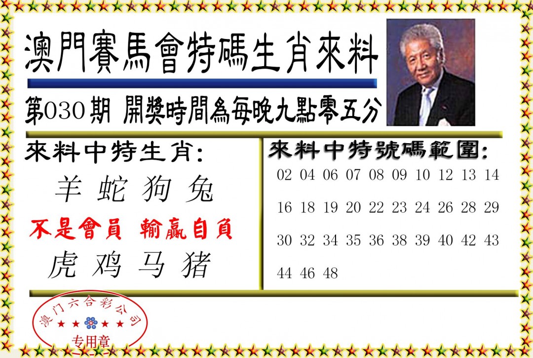 2025030期特码生肖来料