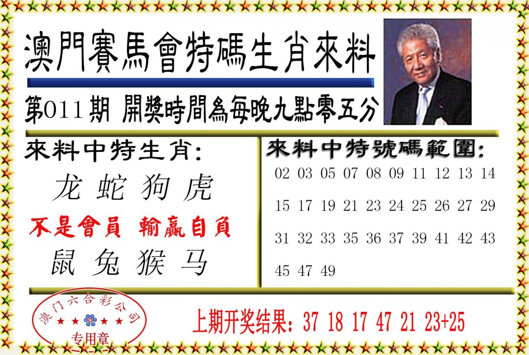 2025011期特码生肖来料