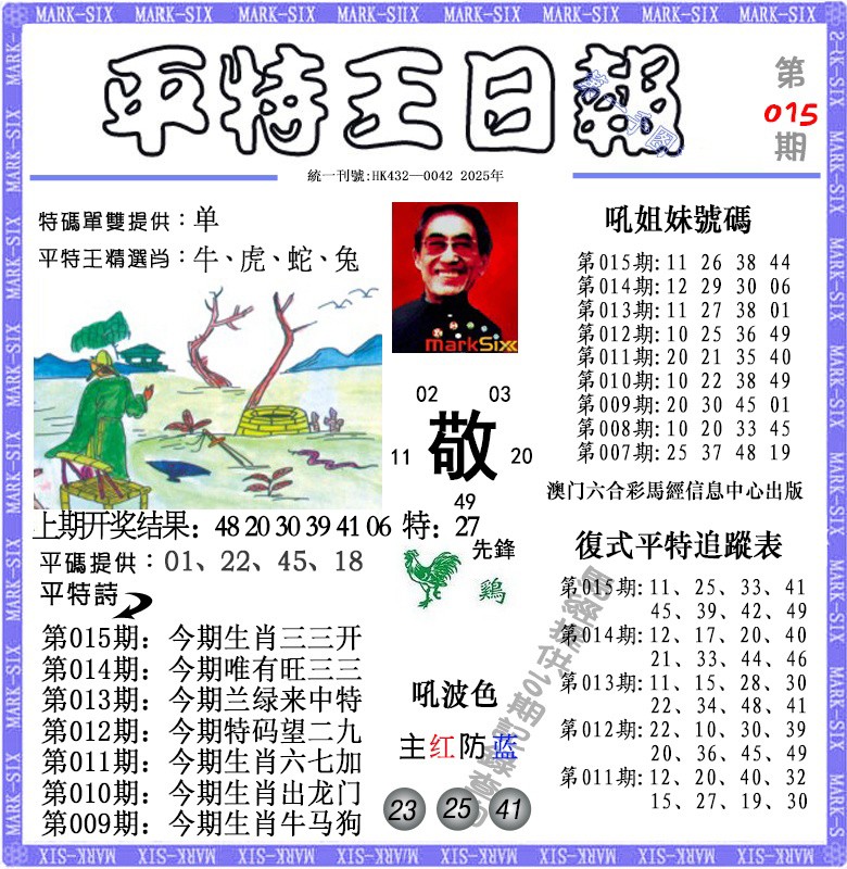 2025015期平特王日报