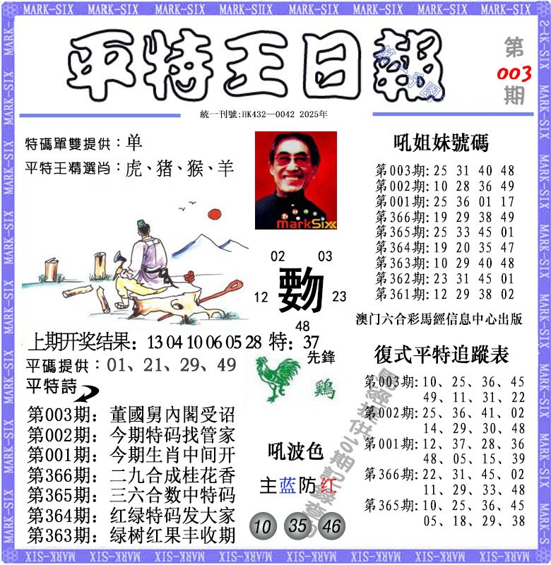 2025003期平特王日报
