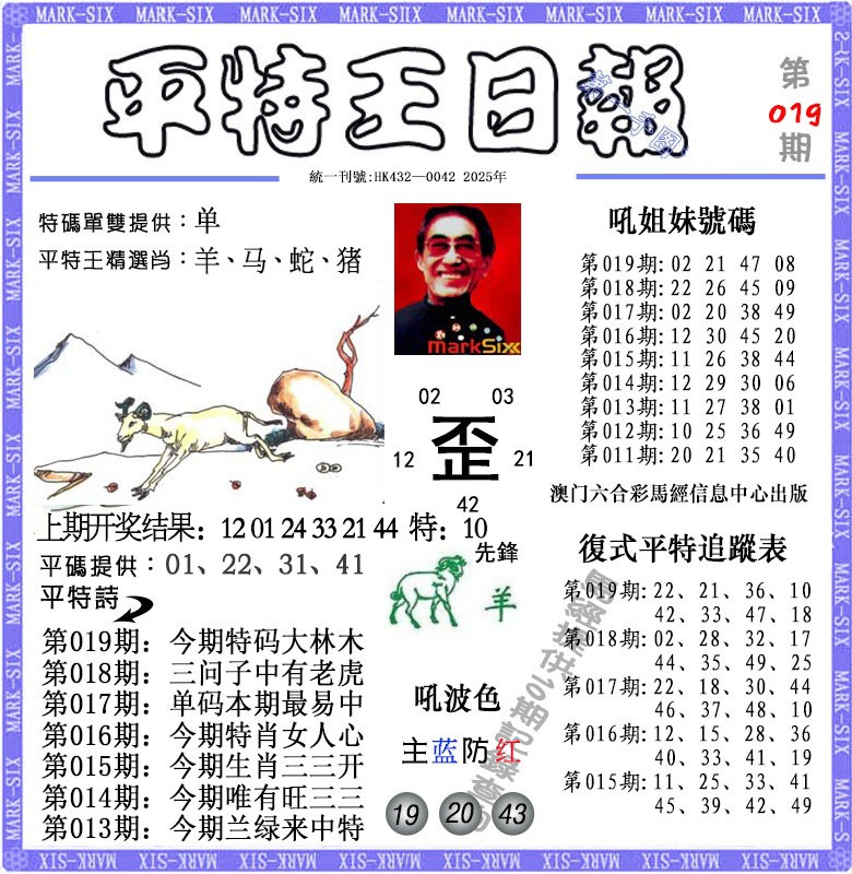 2025019期平特王日报