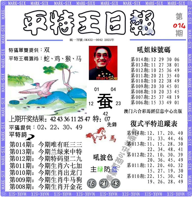 2025014期平特王日报