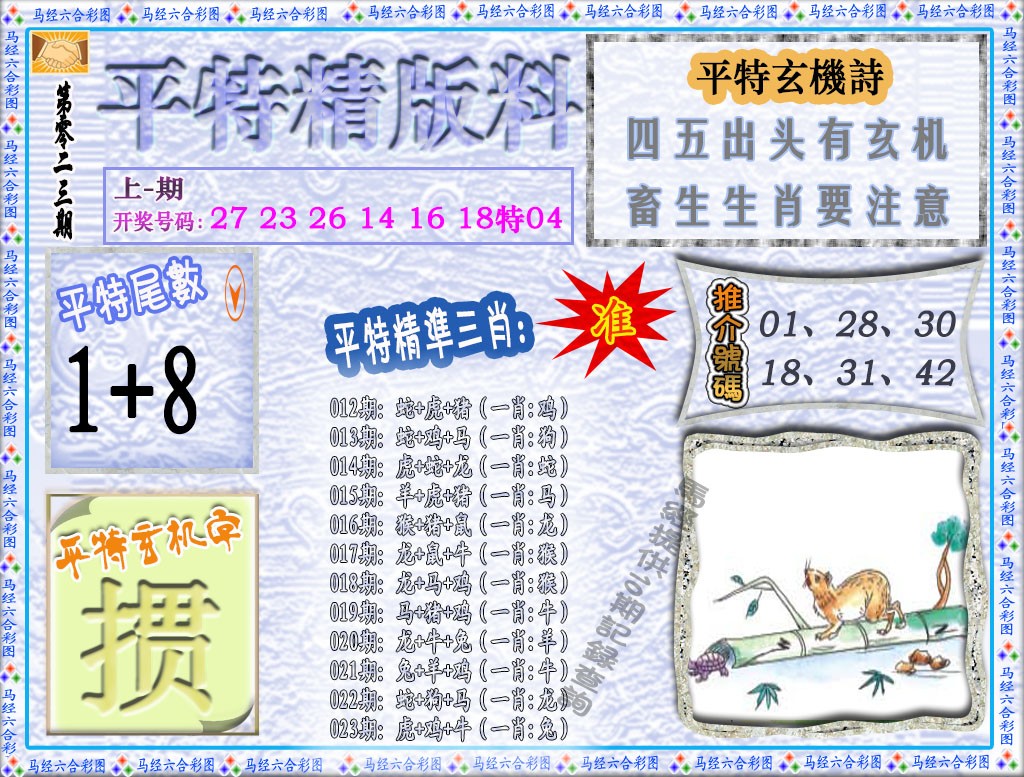 2025023期平特精版料