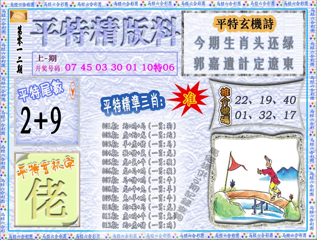 2025012期平特精版料