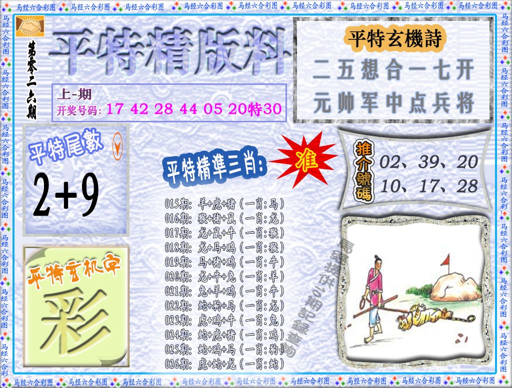 2025026期平特精版料