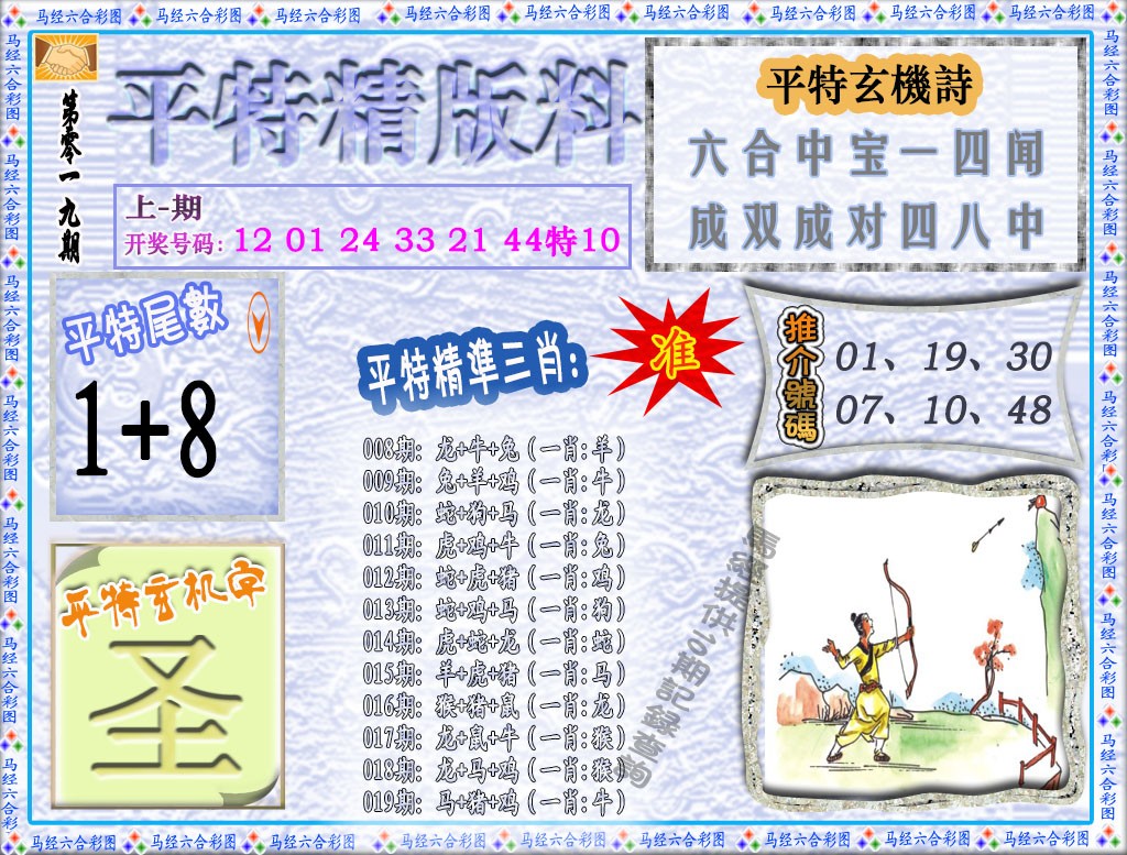 2025019期平特精版料