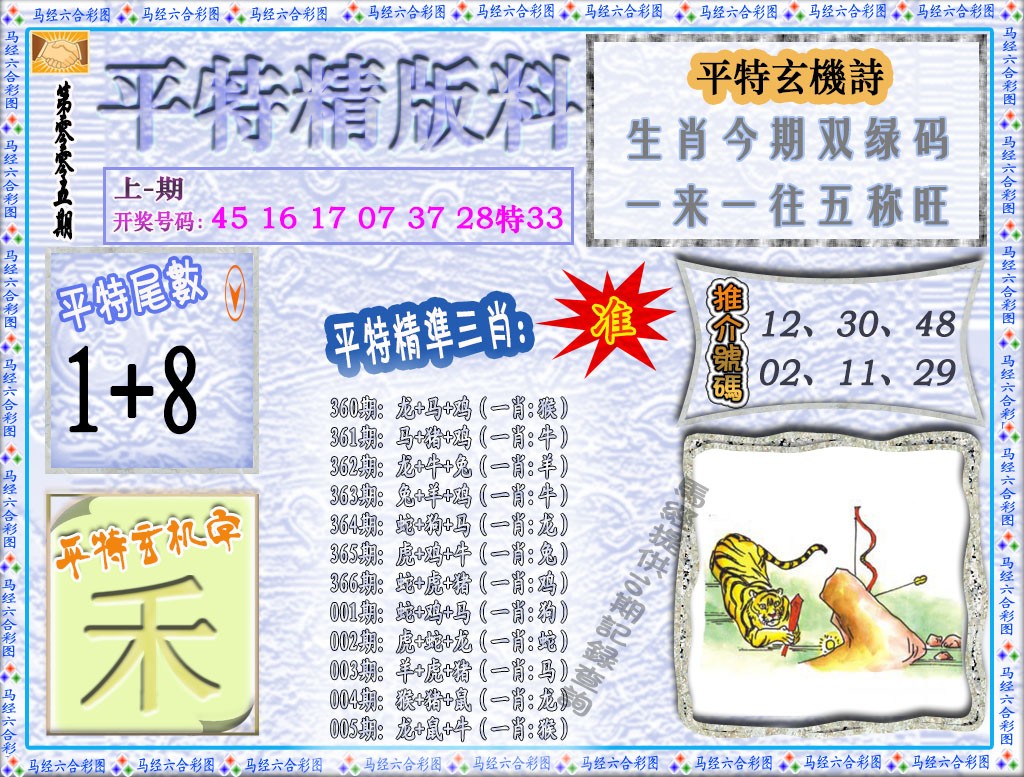 2025005期平特精版料
