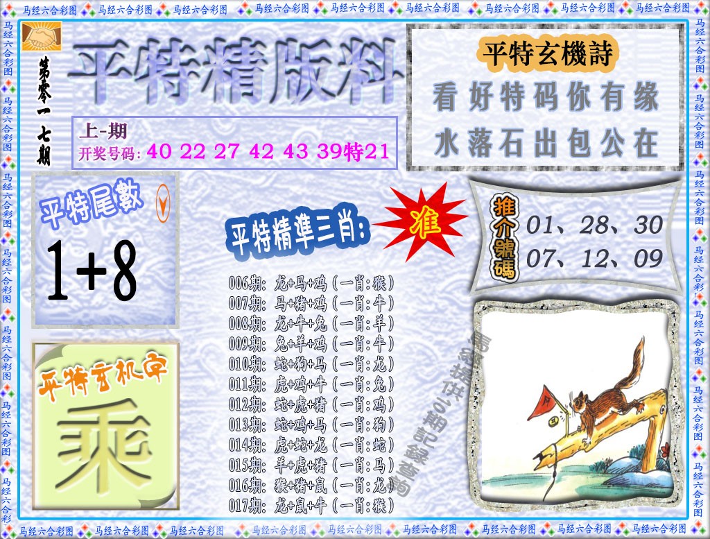 2025017期平特精版料