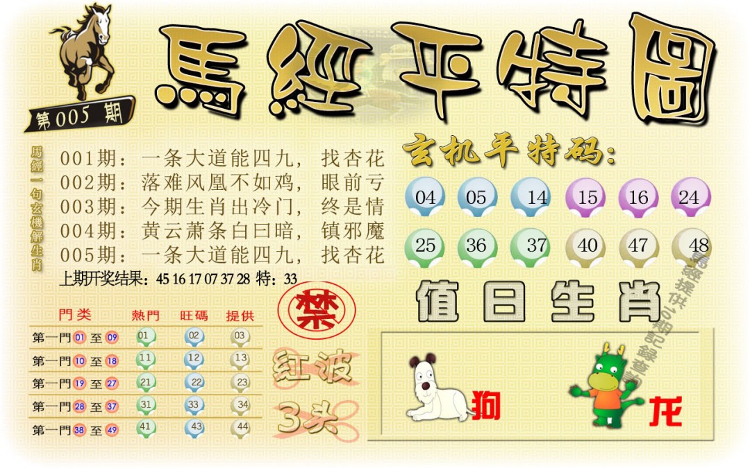 2025005期马经平特图