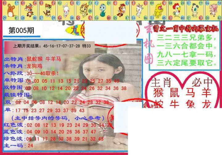 2025005期特码生肖图