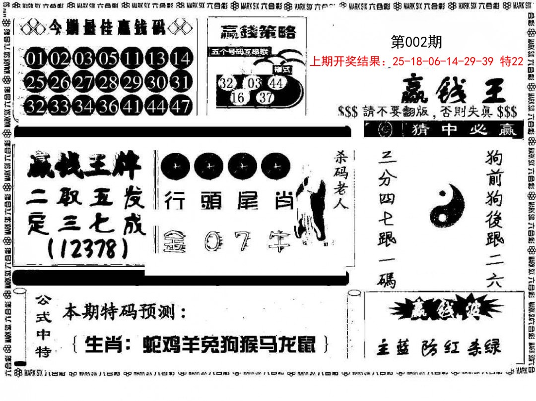 2025002期赢钱料