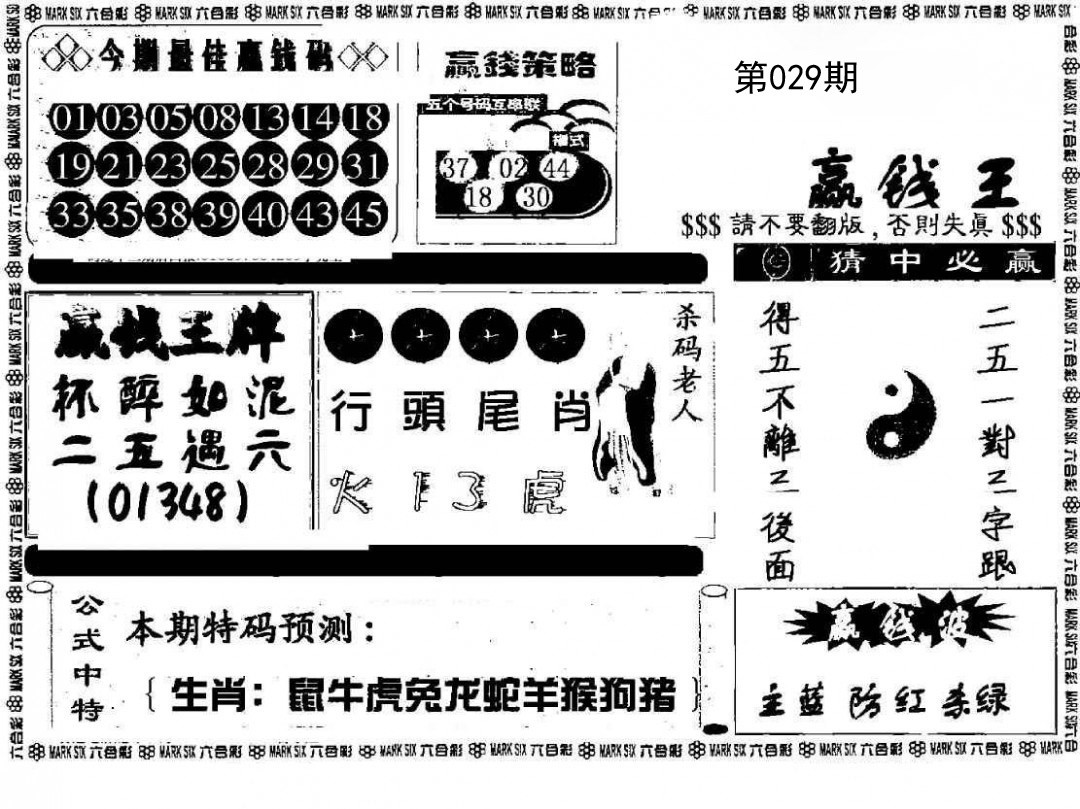 2025029期赢钱料
