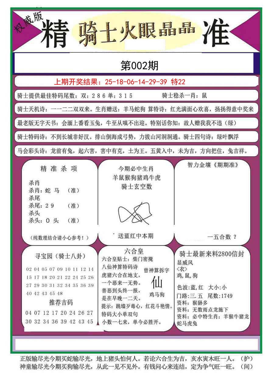 2025002期骑士火眼晶晶a