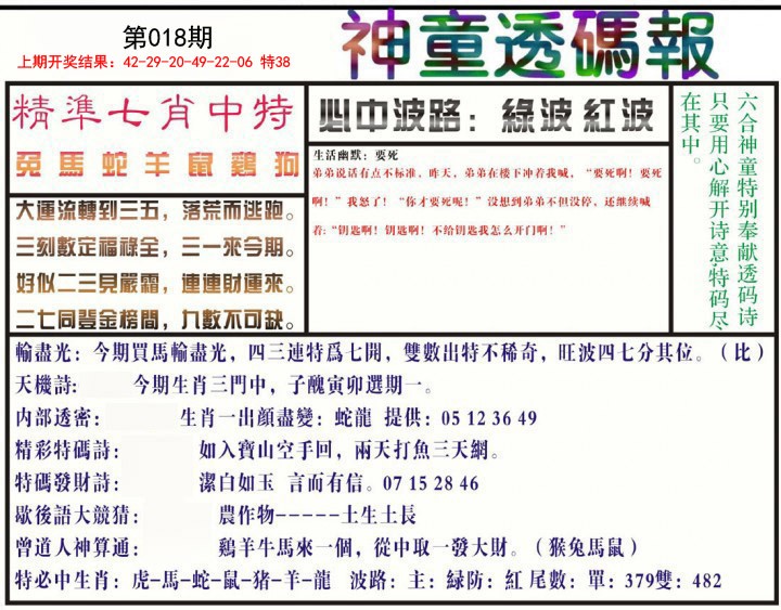 2025018期神童透码报
