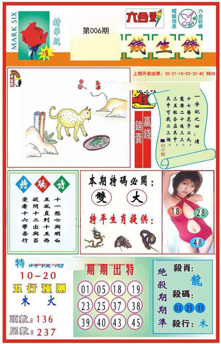 2025006期九龍钱生钱(推荐)