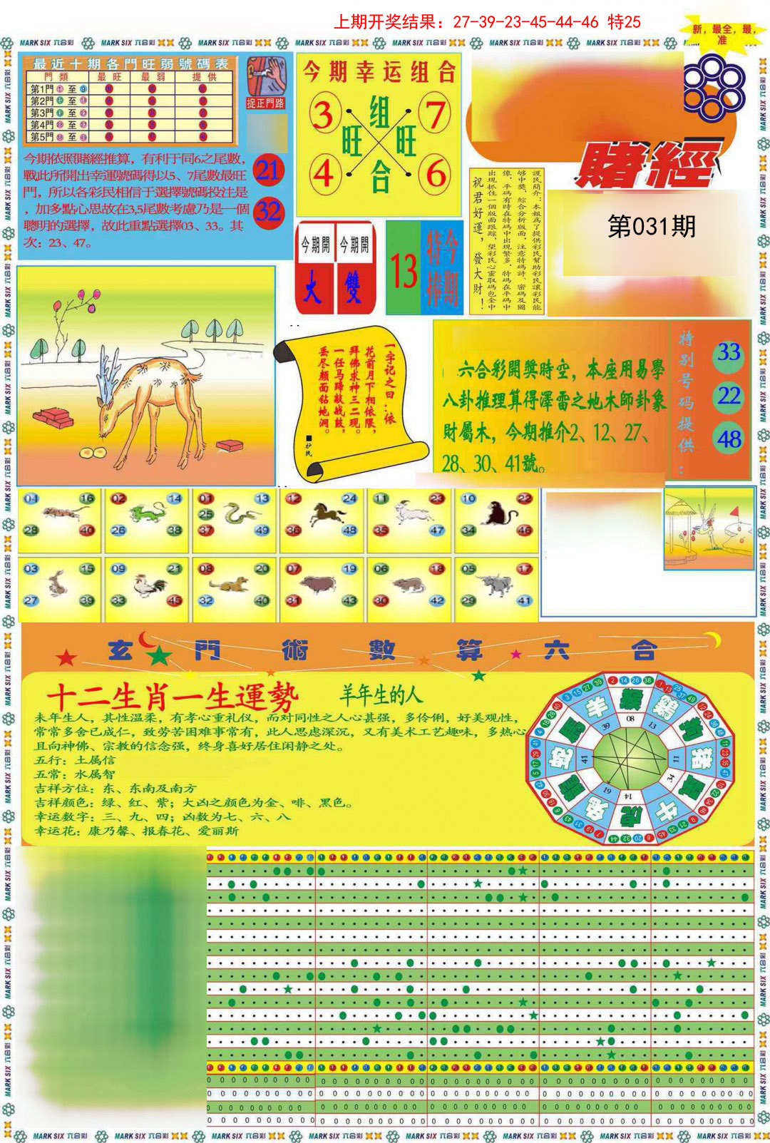 2025031期九龍赌经A(推荐)